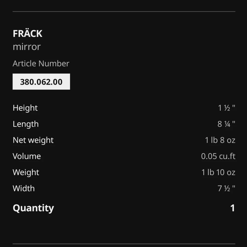 🆕️ ikea • fräck extending mirror